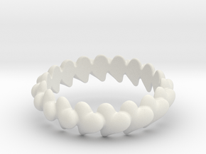 Hearts Bracelett 70 in White Natural Versatile Plastic