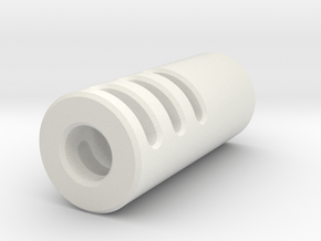 Slim Muzzle Device V4 in White Natural Versatile Plastic