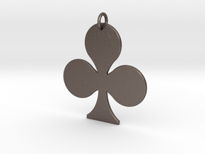 Club Pendant in Polished Bronzed Silver Steel