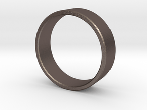 Ring Male in Polished Bronzed Silver Steel: 9.75 / 60.875