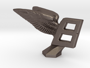 Hood Ornament for Bentley in Polished Bronzed Silver Steel