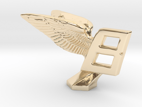 Hood Ornament for Bentley in 14k Gold Plated Brass