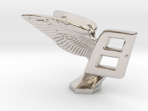 Hood Ornament for Bentley in Rhodium Plated Brass