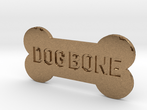 Dog Bone Button in Natural Brass