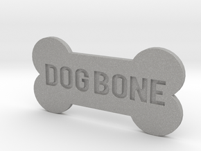 Dog Bone Button in Aluminum