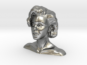 Marilyn Monroe bust in Natural Silver