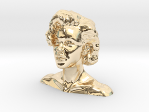 Marilyn Monroe bust in 14k Gold Plated Brass