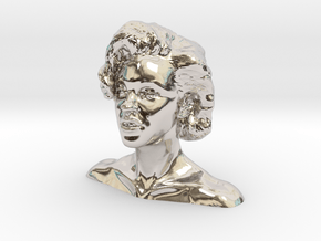 Marilyn Monroe bust in Rhodium Plated Brass