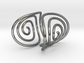 Spiral Torision Spring Inspired Bracelet in Polished Silver