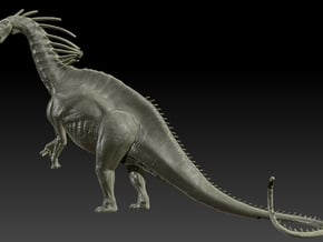 1/40 Amargasaurus - Rearing in White Natural Versatile Plastic
