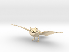 1/12 Owl Flying Hunting Pose Harry Potter in 14k Gold Plated Brass
