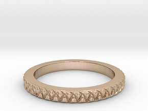 Braided Ring Sizes 4 thru 13 in 14k Rose Gold Plated Brass: 4 / 46.5
