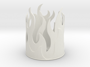 Flame Pencil Holder in White Natural Versatile Plastic