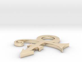 Prince Logo in 14k Gold Plated Brass: Extra Large