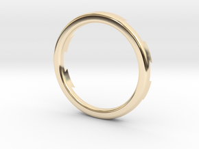 Metal Puzzle Ring! (size:9, side: A) in 14k Gold Plated Brass
