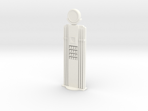 Billiard Cue Stand - Gas Pump Style in White Processed Versatile Plastic