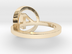 Fantastic Four Ring Ring Size 12.25 in 14k Gold Plated Brass: 12.25 / 67.125
