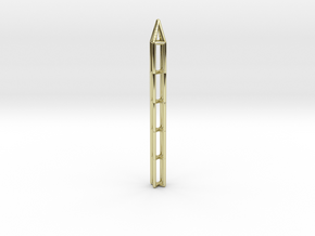 Pen Pendant X in 18k Gold Plated Brass