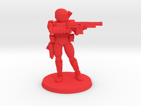 Female Combat Armour  in Red Processed Versatile Plastic
