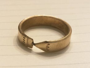 Pencil Ring, Size 9.5 in Natural Brass