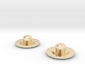 Fidget Bearing Caps in 14k Gold Plated Brass