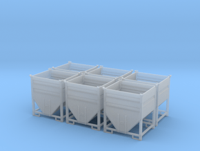 H0 1:87 Lagercontainer (6 Stk) in Smooth Fine Detail Plastic