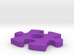 Awarness Puzzle Piece in Purple Processed Versatile Plastic