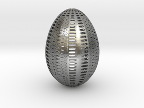 Designer Egg 1 in Natural Silver