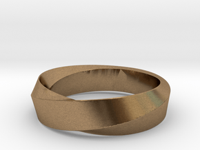 Mobius Wide Ring II (Size 11 3/8) in Natural Brass
