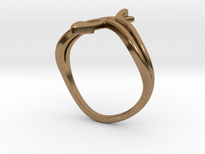 Arrow Ring in Natural Brass: 6 / 51.5