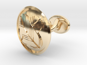 Japanese Kamon cufflink "違いの羽紋" in 14K Yellow Gold: Small