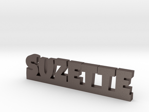 SUZETTE Lucky in Polished Bronzed Silver Steel