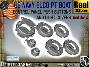 PT Control Panel Push Buttons+lights in White Processed Versatile Plastic