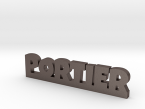 PORTIER Lucky in Polished Bronzed Silver Steel