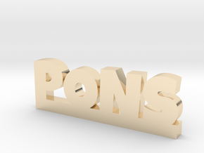 PONS Lucky in 14k Gold Plated Brass