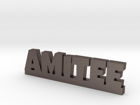 AMITEE Lucky in Polished Bronzed Silver Steel