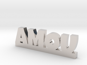 AMOU Lucky in Rhodium Plated Brass