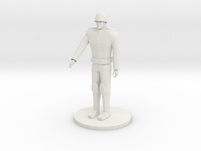 Russian Unarmed soldier in White Natural Versatile Plastic
