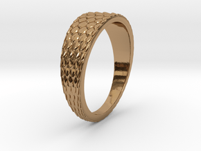 Dragon Skin Ring in Polished Brass
