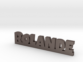 ROLANDE Lucky in Polished Bronzed Silver Steel