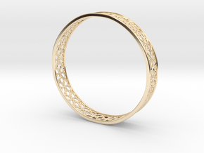 4-Leaf Celtic Knot Gissel 60mm Diameter Bracelet in 14k Gold Plated Brass