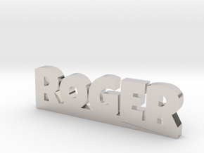 ROGER Lucky in Rhodium Plated Brass
