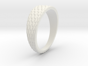Dragon Skin Ring in White Natural Versatile Plastic