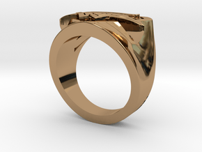 Wedding Ring US7.5 in Polished Brass