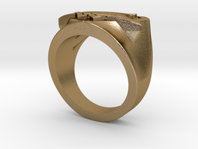 Wedding Ring US7.5 in Polished Gold Steel