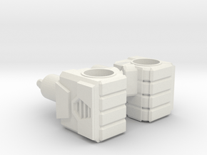 Robot Fists, 5mm in White Natural Versatile Plastic