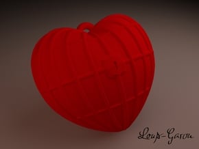 The Barred Heart in Red Processed Versatile Plastic