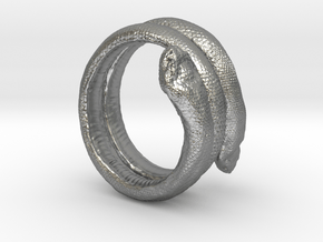 Snake Bracelet in Natural Silver