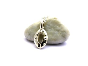 Stoma Pendant - Science Jewelry in Polished Silver
