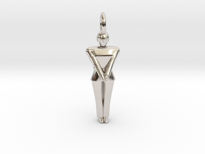 Pendant - Koryo in Rhodium Plated Brass